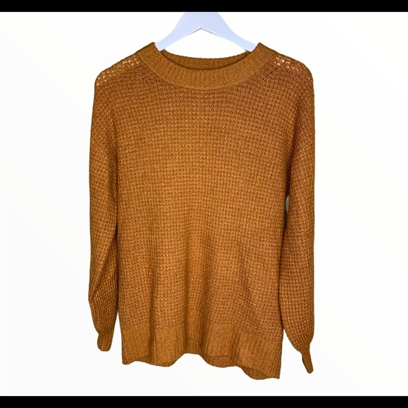 AMERICAN EAGLE Cloudspun Crew Sweater With Long Sleeves Rust Orange Size XS - Picture 7 of 9